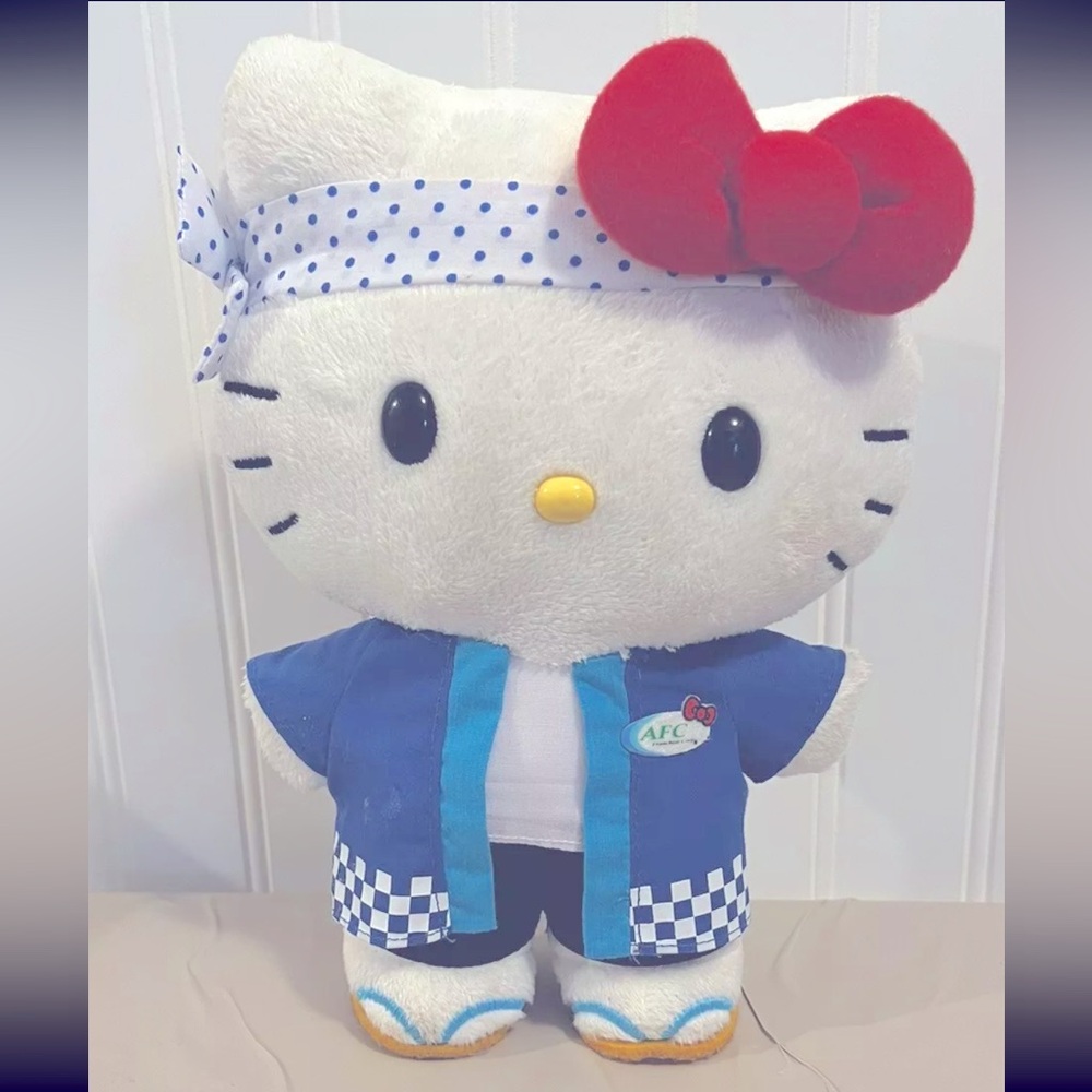 Hello Kitty AFC 30th Anniversary Stuffed Plush 9” Fast Shipping